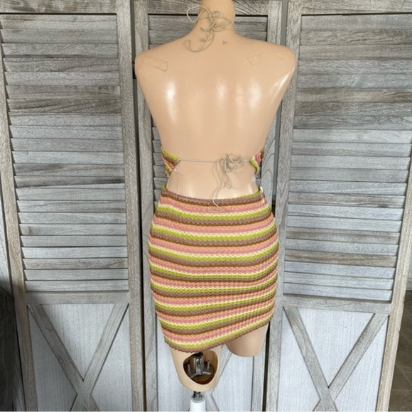 DAYDREAM STRIPED KNIT HALTER AND MINI SKIRT SET - Picture 6 of 9